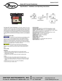 Thumbnail of document Manual - Series SCT Current Transformer